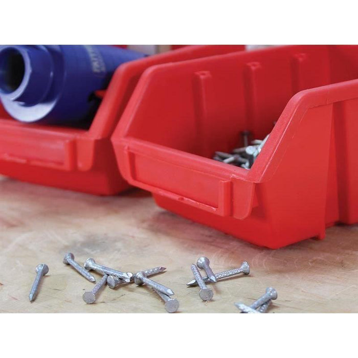 Faithfull 12 Plastic Storage Bins with Wall Mounting Rails Faithfull - Town Tools