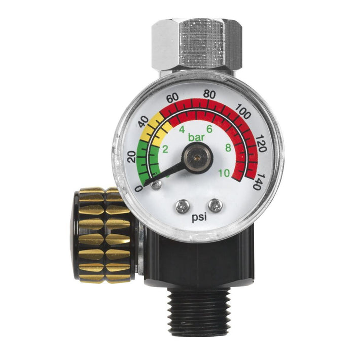 Sealey On-Gun Air Pressure Regulator/Gauge AR01 Sealey - Town Tools 