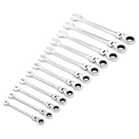 Draper HI-TORQ Metric Flexible Head Ratchet Combination Spanner Set (12 Piece)