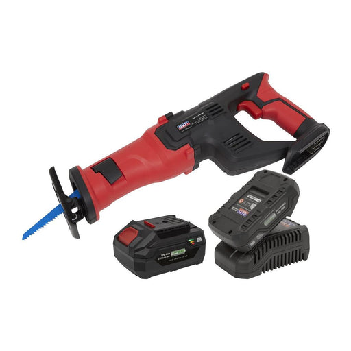 Sealey Cordless Reciprocating Saw Kit 20V SV20 Series 2 Batteries CP20VRSKIT Sealey - Town Tools 