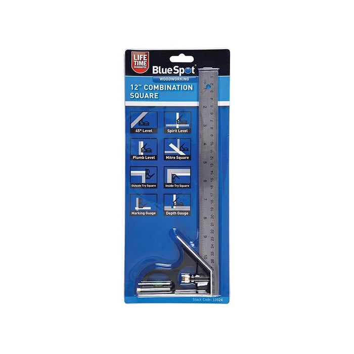 Bluespot Tools Combination Square 300mm (12in) BlueSpot Tools - Town Tools