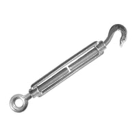 Faithfull Straining Screw 6mm Hook & Eye Galvanised 89mm (Pack 2)