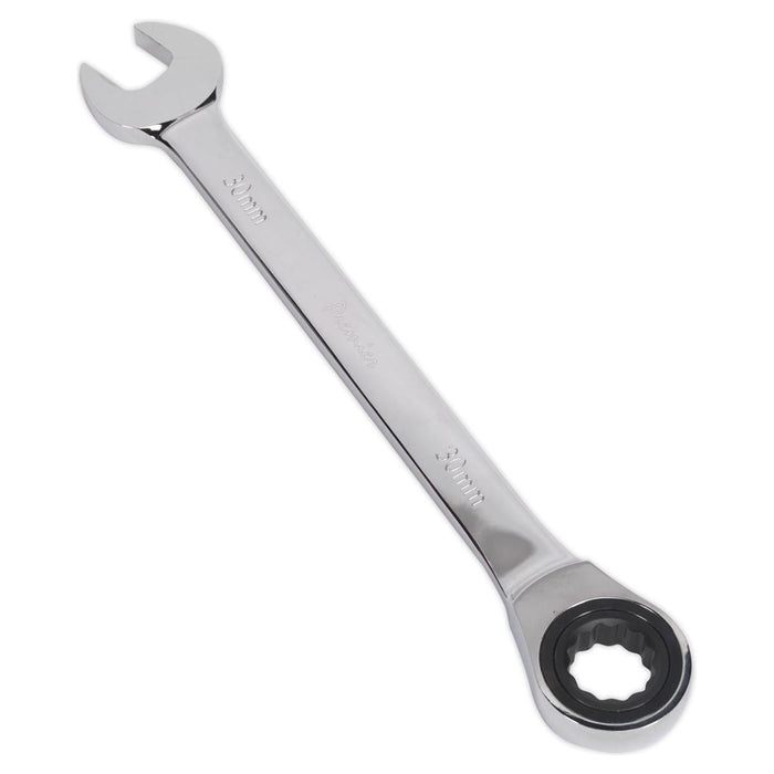 Sealey Ratchet Combination Spanner 30mm RCW30 Sealey - Town Tools 