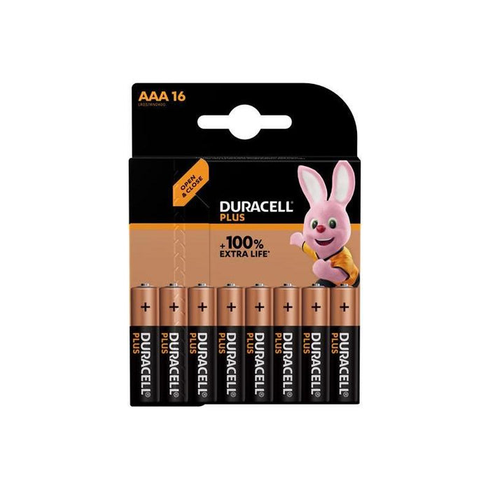 Duracell AAA Cell +100% Plus Power Batteries (Pack 16) Duracell - Town Tools