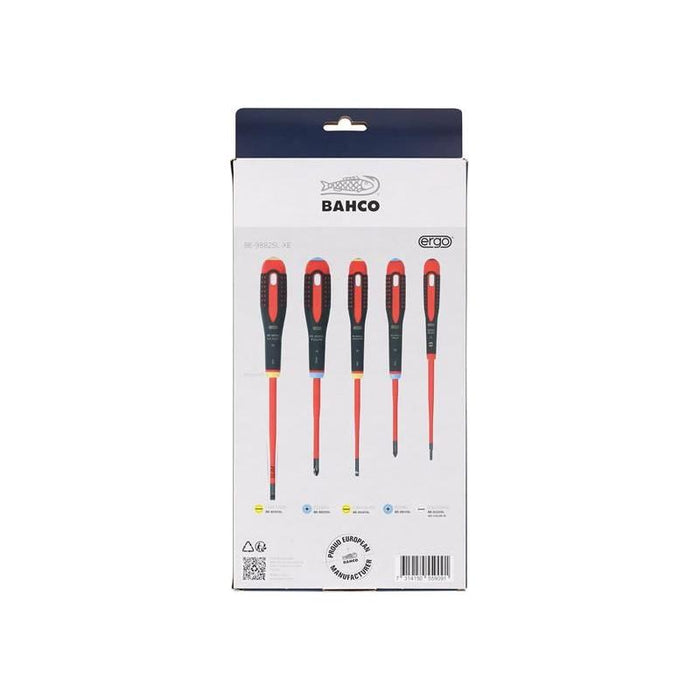 Bahco XMAS BE-9882SL ERGO™ Slim VDE Insulated Screwdriver Set, 5 Piece Bahco - Town Tools