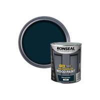 Ronseal 10 Year Weatherproof Wood Paint Midnight Blue Satin 750ml