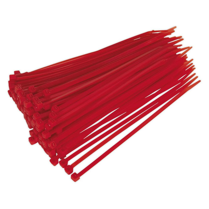 Sealey Cable Tie 200 x 4.4mm Red Pack of 100 CT20048P100R Sealey - Town Tools 