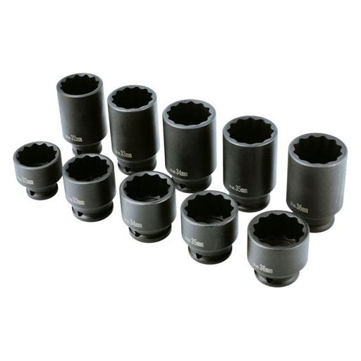 Laser Bi-Hex Impact Socket Set 1/2"D 10pc 8700 Laser - Town Tools 