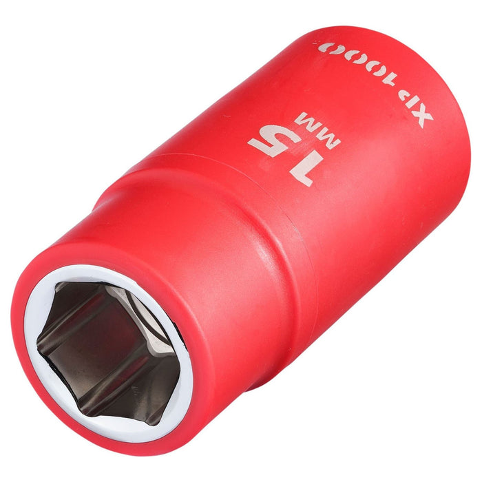 Draper XP1000 VDE Socket, 1/2" Sq. Dr., 15mm Draper - Town Tools