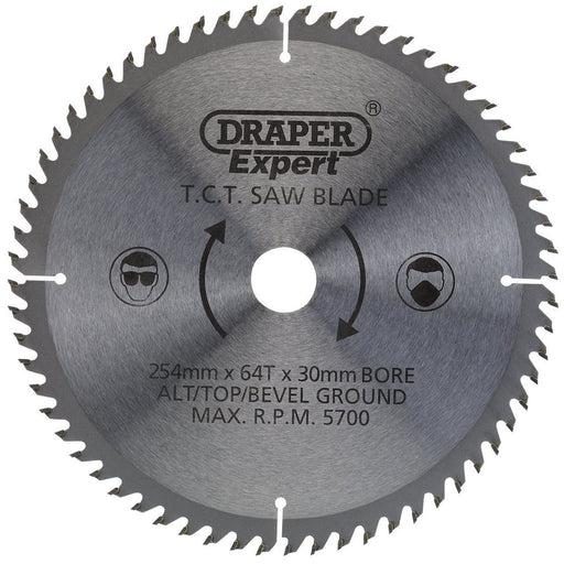 Draper TCT Saw Blade, 254 x 30mm, 64T 38155 Draper - Town Tools 