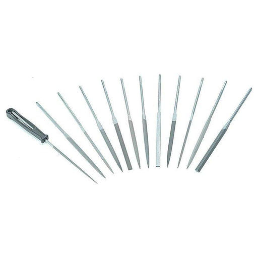 Bahco 2-472-16-2-0 Needle Set of 12 Cut 2 Smoot 160mm (6.2in) Bahco - Town Tools