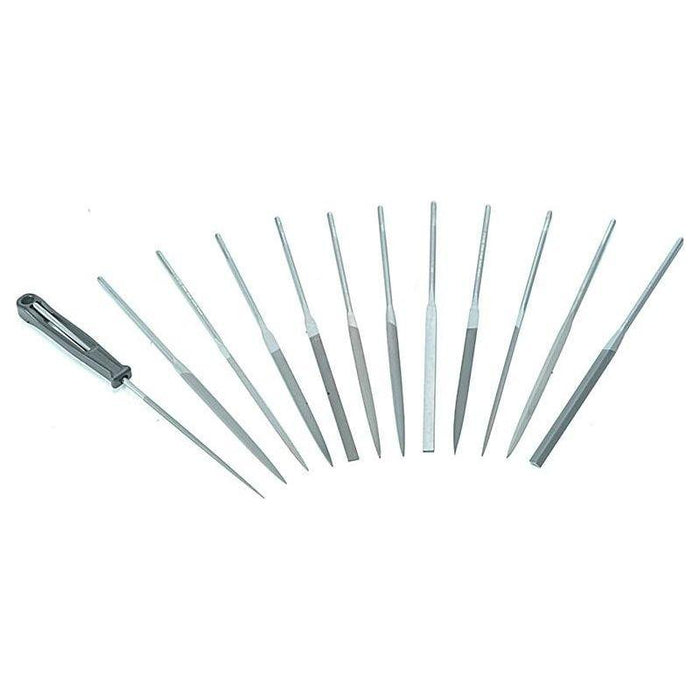 Bahco 2-472-16-2-0 Needle Set of 12 Cut 2 Smoot 160mm (6.2in) Bahco - Town Tools