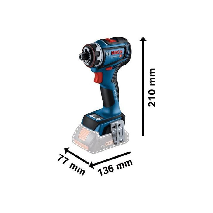 Bosch GSR 18V-90 FC Pro FlexiClick Drill Driver + 2 Attachments in Case 18V Bare Unit Bosch - Town Tools