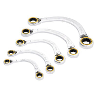Draper Expert HI-TORQ Double Ring Ratchet Half Moon Spanner Set (5 Piece)