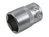 Faithfull Hex Socket 1/2in Drive 21mm Faithfull - Town Tools