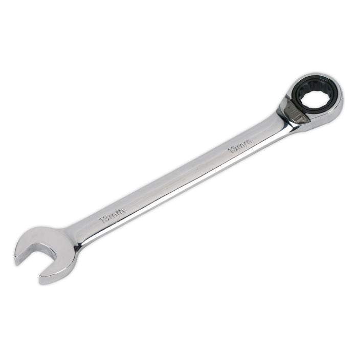 Sealey Reversible Ratchet Combination Spanner 13mm RRCW13 Sealey - Town Tools 