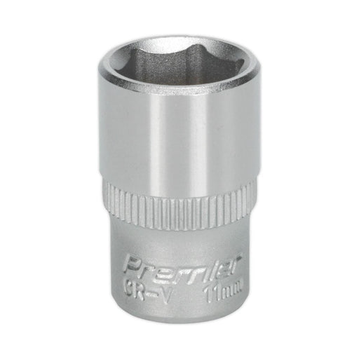 Sealey WallDrive Socket 11mm 1/4"Sq Drive S1411 Sealey - Town Tools 