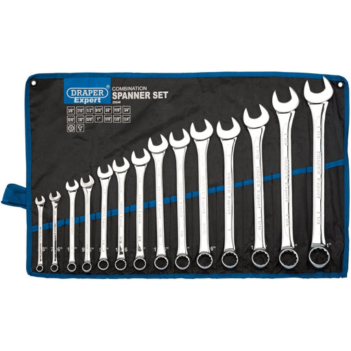 Draper Expert HI-TORQ Imperial Combination Spanner Set (14 Piece) Draper - Town Tools 