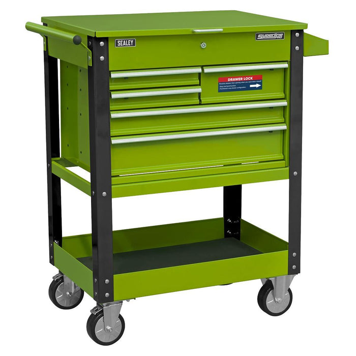 Sealey Heavy-Duty Mobile Tool & Parts Trolley with 5 Drawers and Lockable Top- H Sealey - Town Tools 