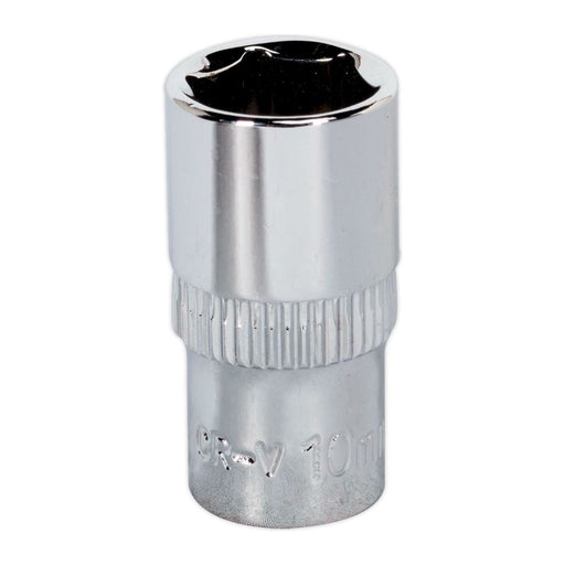 Sealey WallDrive Socket 10mm 1/4"Sq Drive Fully Polished SP1410 Sealey - Town Tools 