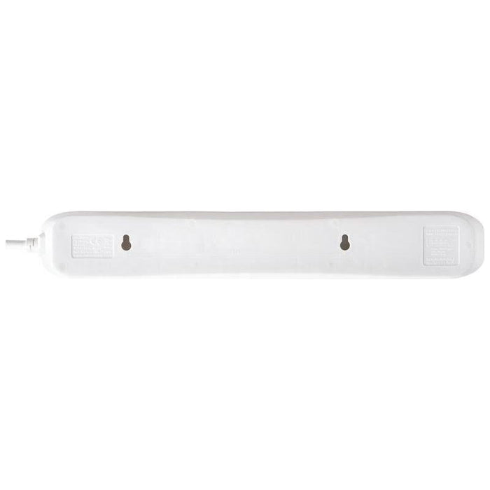 Masterplug Extension Lead 240V 6-Gang 13A White 2m Masterplug - Town Tools