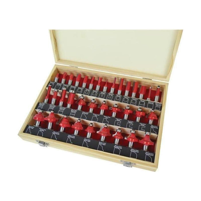 Faithfull 1/2in TCT Router Bit Set, 35 Piece Faithfull - Town Tools