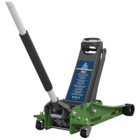 Sealey Low Profile Trolley Jack with Rocket Lift 3 Tonne - Green 3000LEHV