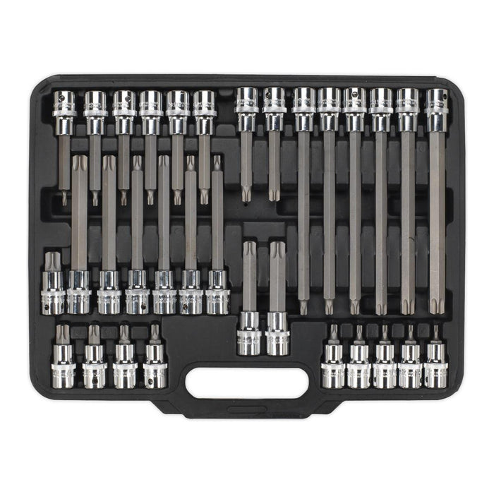 Sealey TRX-Star* Socket Bit Set 32pc 1/2"Sq Drive S01076 Siegen by Sealey - Town Tools 