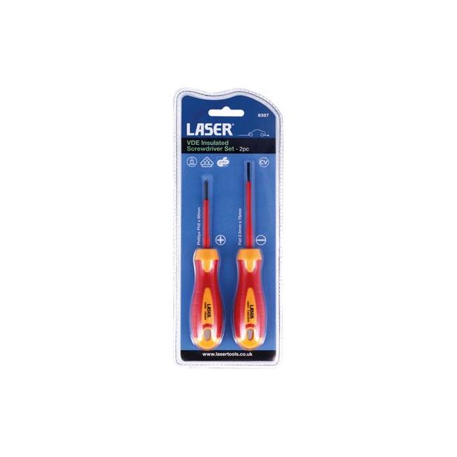 Laser VDE Insulated Screwdriver Set 2pc 8387 Laser - Town Tools 