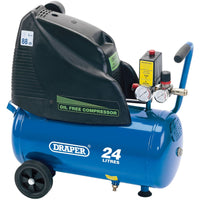 Draper Direct Drive Oil Free Air Compressor, 24L, 1.1kW 24978