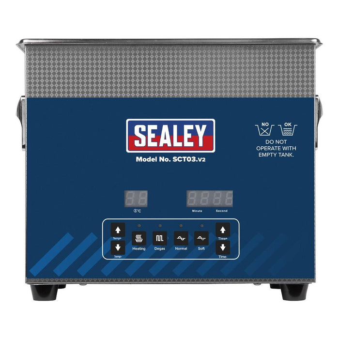 Sealey Ultrasonic Parts Cleaning Tank 3L SCT03 Sealey - Town Tools 