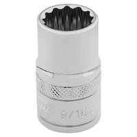 Draper HI-TORQ 12 Point Socket, 3/8" Sq. Dr., 9/16" 49457