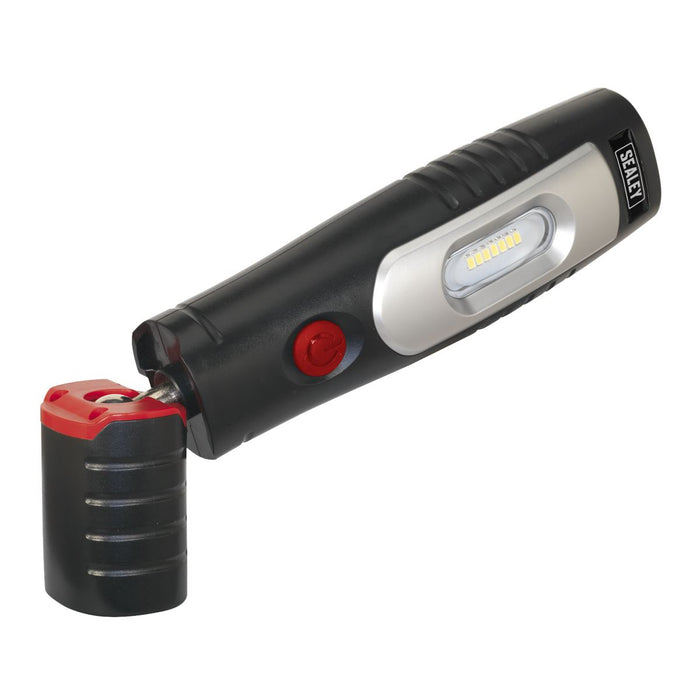 Sealey Rechargeable 360 Inspection Light 7 SMD & 3W SMD LED Black Lithium-ion Sealey - Town Tools 