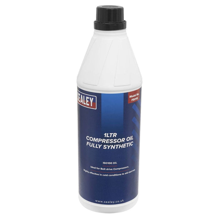 Sealey Compressor Oil Fully Synthetic 1L FSO1S Sealey - Town Tools 