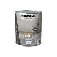 Ronseal One Coat Tile Paint Granite Grey Satin 750ml