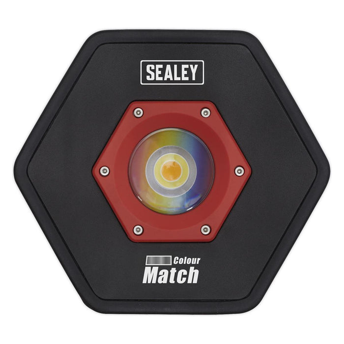 Sealey Rechargeable Floodlight 20W COB LED Lithium-ion Colour Matching CRI 96 Sealey - Town Tools 