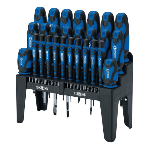 Draper Soft Grip Screwdriver and Bit Set, Blue (47 Piece) 16736 Draper - Town Tools 