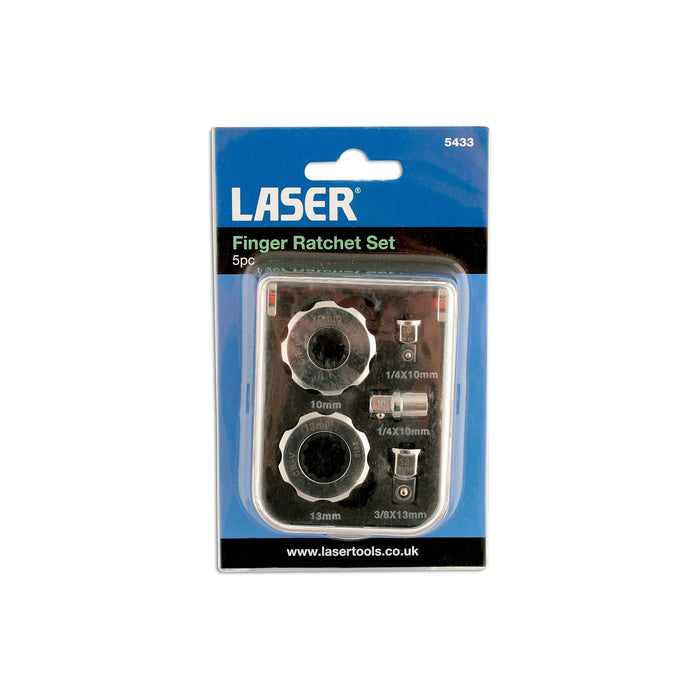 Laser Finger Ratchet Set 1/4"D, 3/8"D 5pc 5433 Laser - Town Tools 