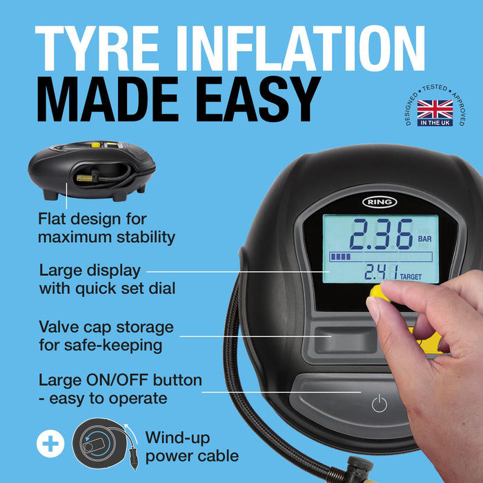 Ring RTC1000 Rapid Digital Tyre Inflator