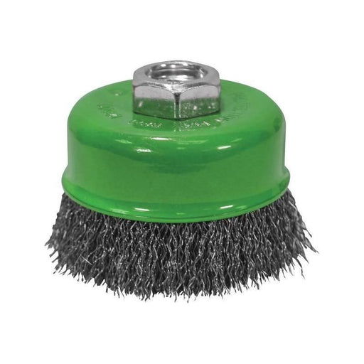 Faithfull Wire Cup Brush 80mm M14x2, 0.30mm Stainless Steel Wire Faithfull - Town Tools