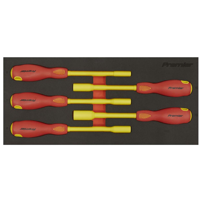 Premier Insulated Nut Driver Set with Tool Tray 5pc - VDE Approved Sealey Premier - Town Tools 