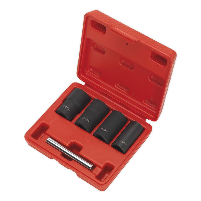 Sealey Locking Wheel Nut Removal Set 5pc 1/2"Sq Drive SX201 Sealey - Town Tools 