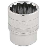 Draper HI-TORQ 12 Point Socket, 1/2" Sq. Dr., 28mm 33518