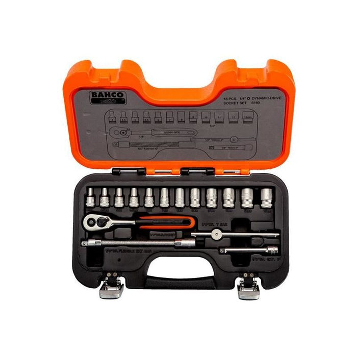 Bahco S160 1/4in Drive Socket Set, 16 Piece Bahco - Town Tools