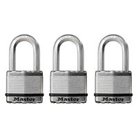 Master Lock Excell™ Laminated Steel 50mm Padlock - 38mm Shackle - Keyed Alike x 3