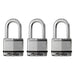 Master Lock Excell™ Laminated Steel 50mm Padlock - 38mm Shackle - Keyed Alike x 3 Master Lock - Town Tools