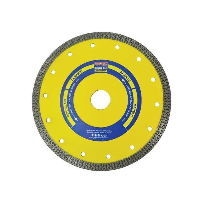 Faithfull Porcelain Diamond Blade 180 x 25.4mm Faithfull - Town Tools