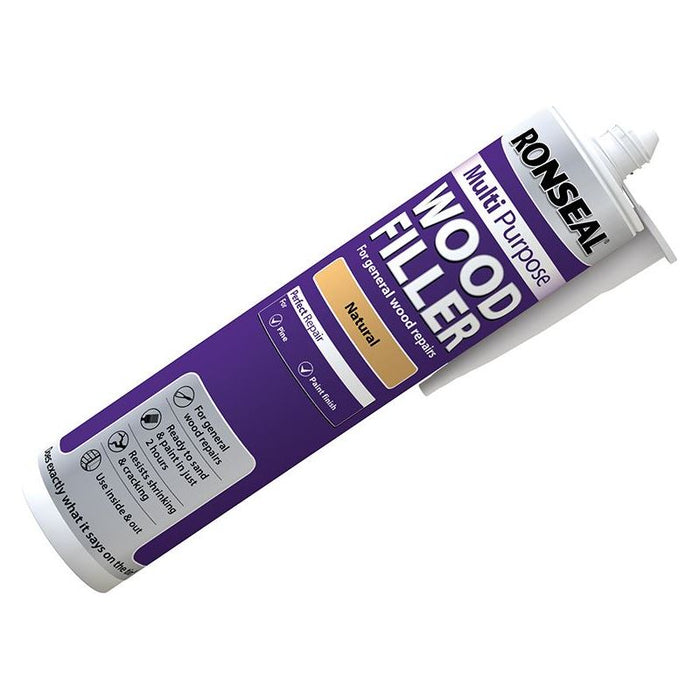 Ronseal Multipurpose Wood Filler Cartridge Natural 310ml Ronseal - Town Tools
