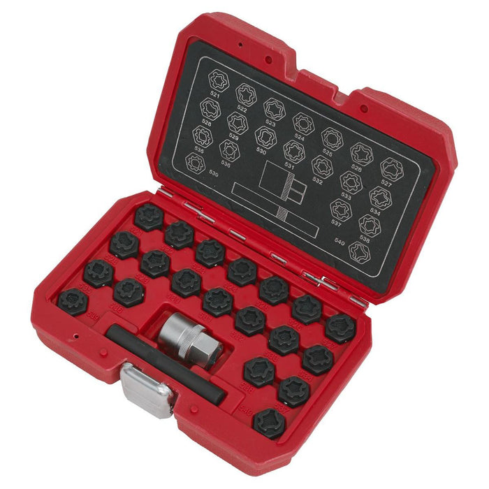 Sealey Locking Wheel Nut Key Set 22pc VAG SX220 Sealey - Town Tools 