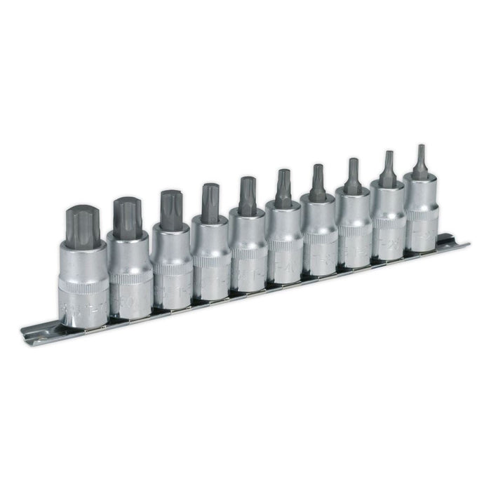 Sealey TRX-Star* Socket Bit Set 10pc 1/2"Sq Drive AK6208 Sealey - Town Tools 